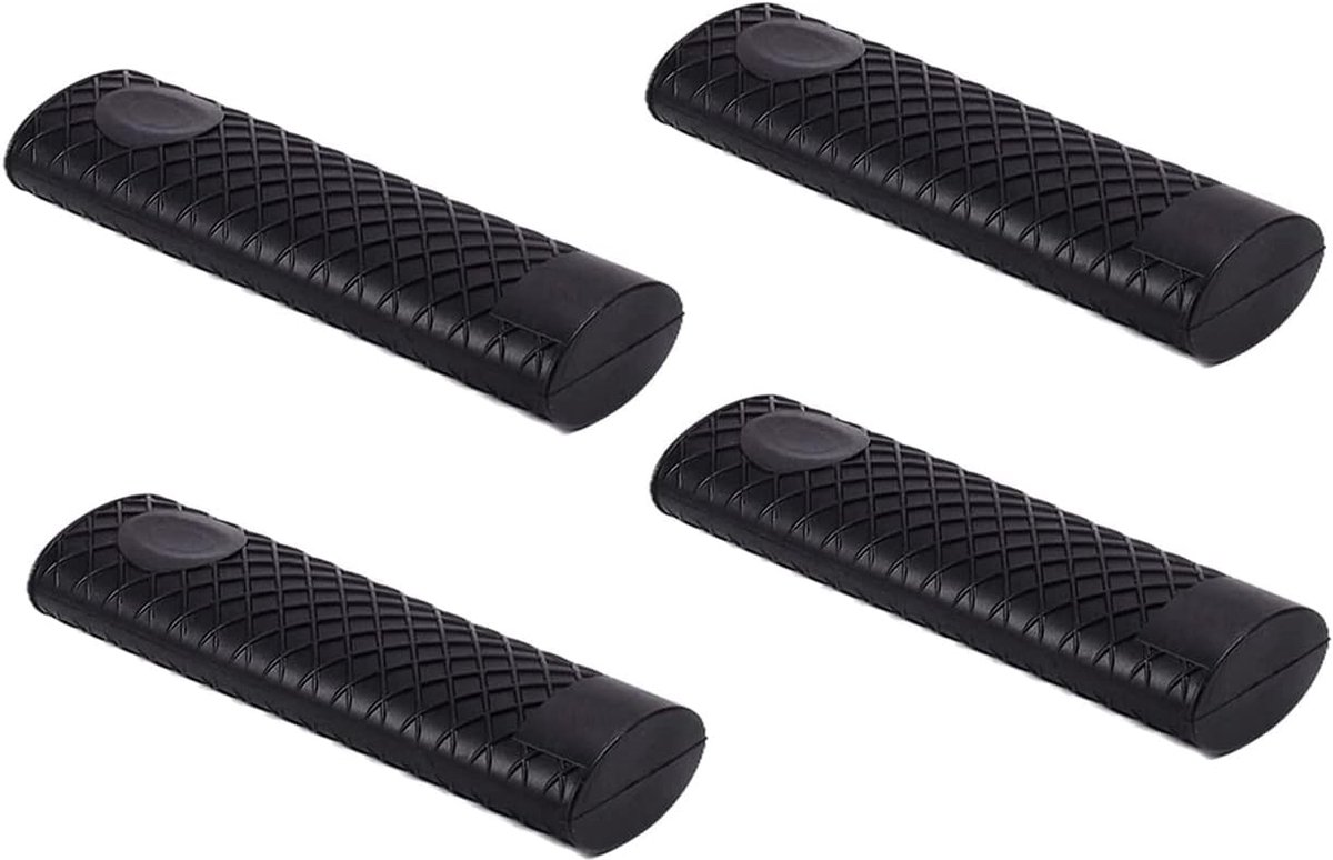 Pannenlappen Handvat Covers - Siliconen Houders - Veilig Koken - Set van 4 stuks - Zwart
