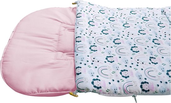 Voetenzak Kinderwagen - Universele Babymemo - Warm & Comfortabel - Ademend Katoenmix - 95 x 50 cm - Dinosaurus Grijs — afbeelding 3