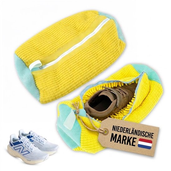 Sac de lavage de Chaussures pour femmes 2 pièces avec fermeture éclair - Nettoyage complet à 360° - Sac de lavage de Baskets pour femmes pour le linge - Sac de lavage de chaussures Machine à laver