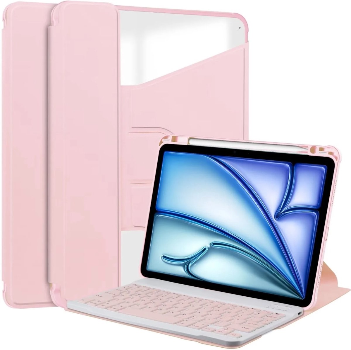 EtuiTab 6e Gen - Tablethoes - 360 Graden - Toetsenbord - Roze