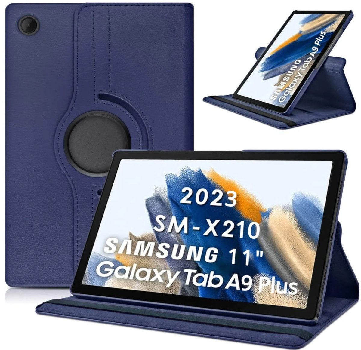EtuiTab - 360° Draaihoes - Samsung Galaxy Tab A9+ 11 inch - Ciełm-Navy - Dun en Praktisch