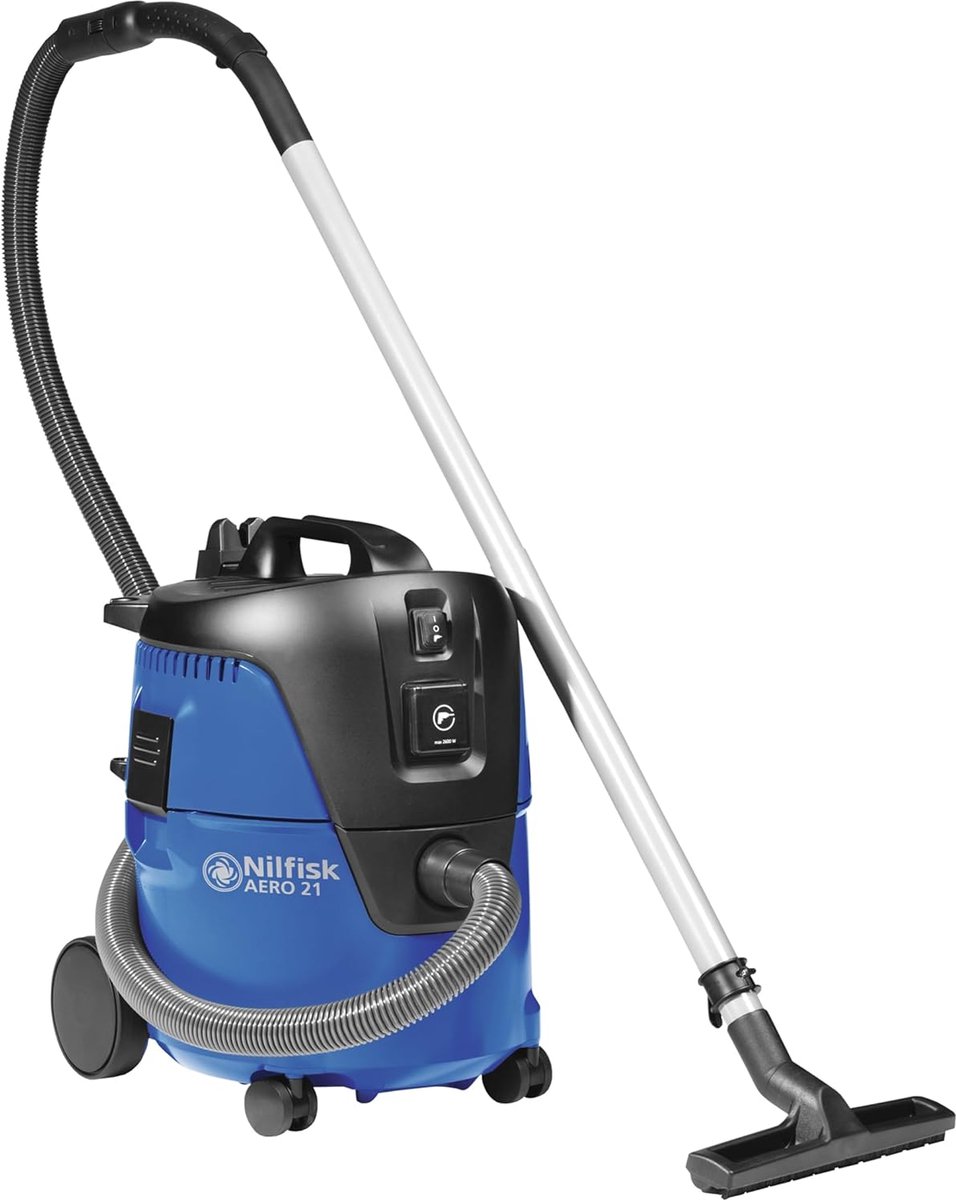 Nat-droogstofzuiger - Industriële stofzuiger - Werkplaats reiniging - Compact en krachtig - 20 Liter tank - Blauw