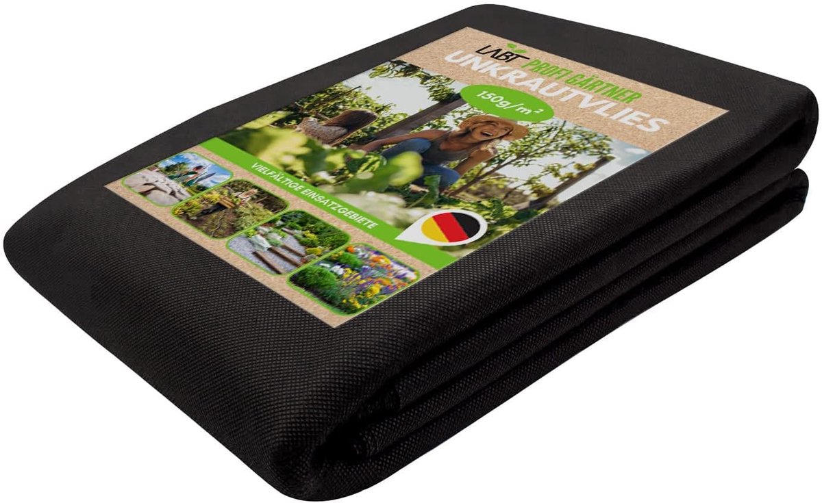 Onkruiddoek Tuin - Waterdoorlatend Doek - Onkruid Vrij Houden - Hoge UV Stabiliteit - 10 x 1 Meter - Zwart