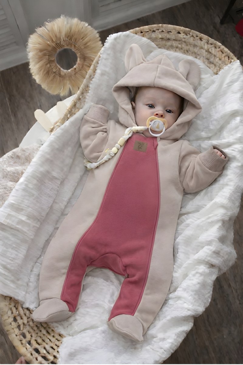 Dartomik Kombinezon voor Pasgeborene - 56 - Twee Ritsen - Lente Herfst - Beige Poeder