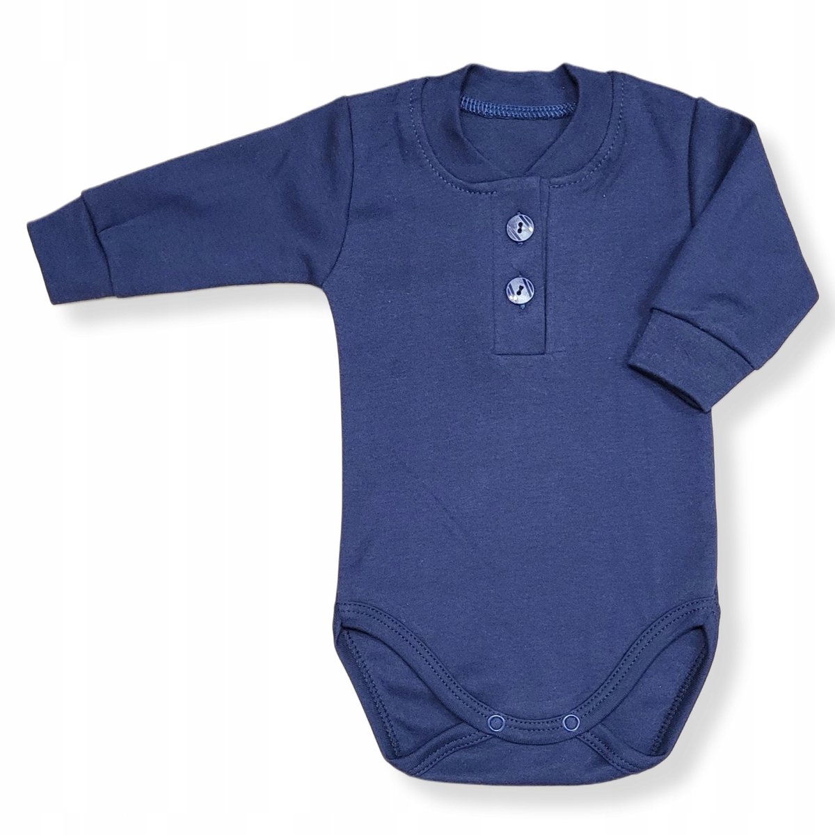 Dartomik Polo - Body met Lange Mouwen - 62 - Elegante Gelegenheden - Katoen - Blauw