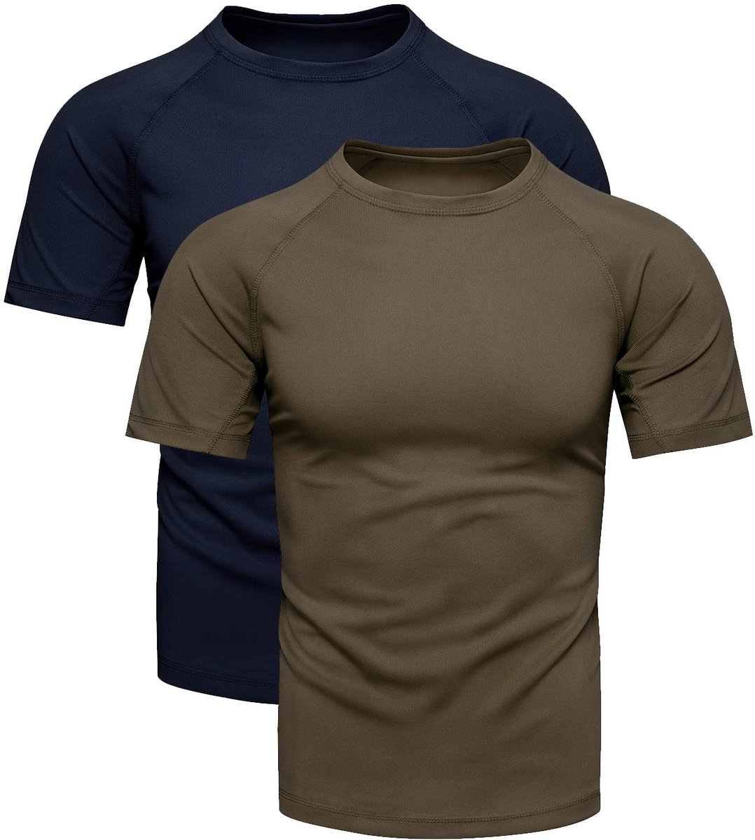 Recea - Sportshirt - Tweepak - Granat/Groen - Maat L