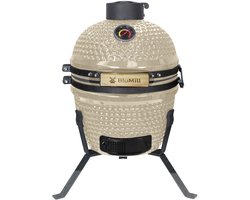 BluMill Kamado BBQ Egg - Kamado 13 Inch - Houtskoolbarbecues - Beige - Ø 27 cm - Houtskoolbarbecue Met Thermometer