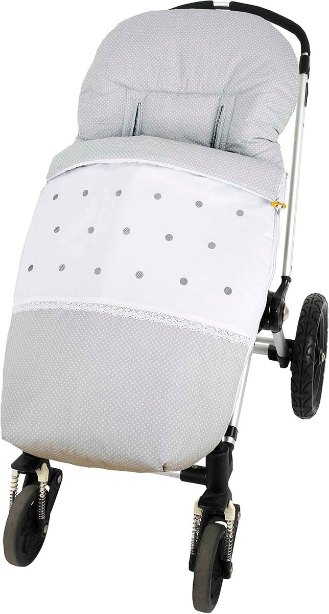 Universele Voetenzak - Kinderwagen Dekje - Alle Seizoenen - Gemaakt in Spanje - 95 x 50 cm - Lichtgrijs van Universele — afbeelding 4