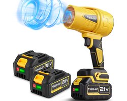 MellWin Elektrische Blazer - Accu Bladblazer - 270 m/s - Borstelloze Motor - Accuventilator - met 2 x accu's en oplader - Handblazer - Lichtgewicht - Krachtig