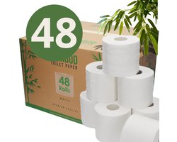 WC Papier Voordeelverpakking - 3 Laags Bamboe Toiletpapier - 48 Stuks - 250 Vellen per Rol - Bamboe FSC®100% - Duurzaam
