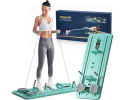 Maomi™ Pilatesboard MAX - 30+ Oefenopties Pilates Reformer - Met Resistance Ropes - Reformer Board - Buikspiertraner - Opbouwbare Pilates Set - Home Workout - Multi-functioneel Fitness Board - Pushup Bord