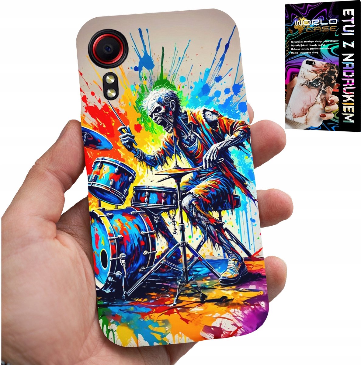 HOESJE VOOR SAMSUNG GALAXY XCOVER 7 - ROCK DRUMS DRUMS SKELETON COVER