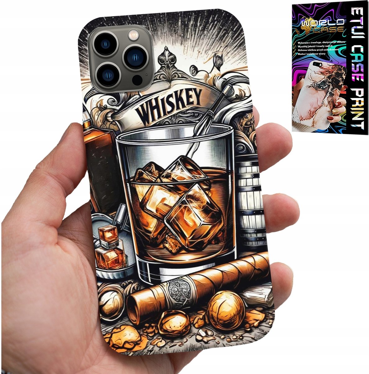 IPHONE 11 PRO MAX HOESJE - WHISKY-SIGAR PATROON VOOR HEREN ACHTERKANT