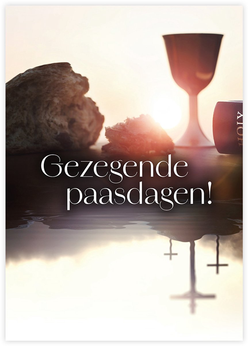 10 stuks voordeelkaart 'gezegende paasdagen! - beker - Majestically