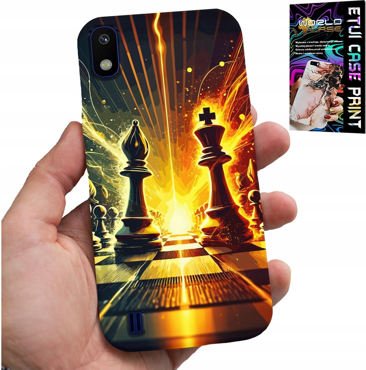 HOESJE VOOR SAMSUNG A10 - SCHAAKBORD, VOOR SCHAATPIONNEN