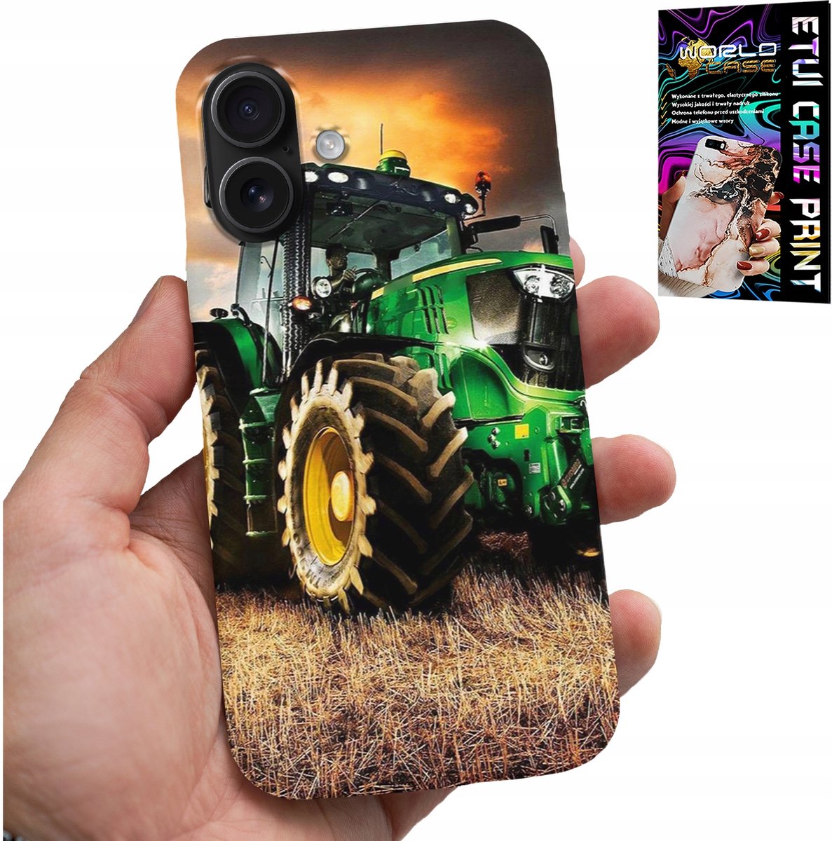 HOESJE VOOR IPHONE 16 PLUS - TRACTOR BOERDERIJ TRACTOR + GLAS