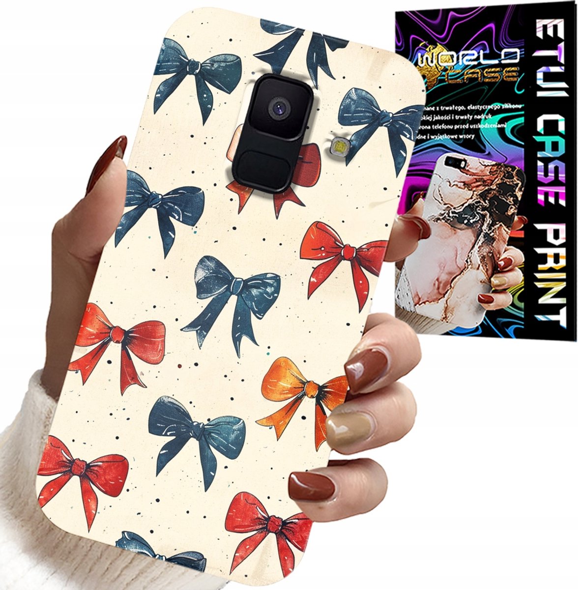 HOESJE VOOR SAMSUNG A6 2018 - KLEURRIJKE LINTEN MET MODIEUZE PATRONEN