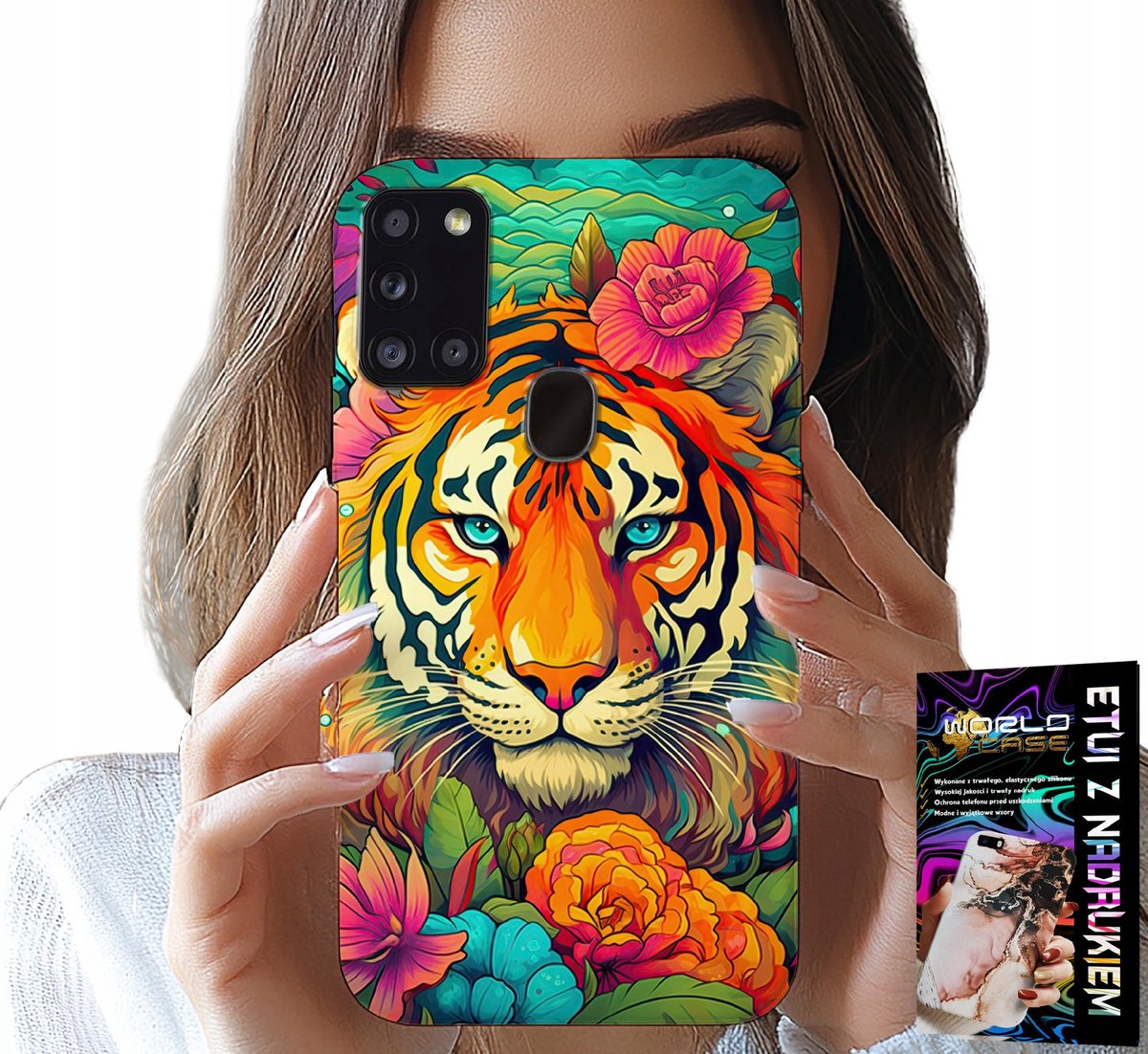 HOESJE VOOR SAMSUNG GALAXY A21S - DIERENPATROON TIJGERHOESJE