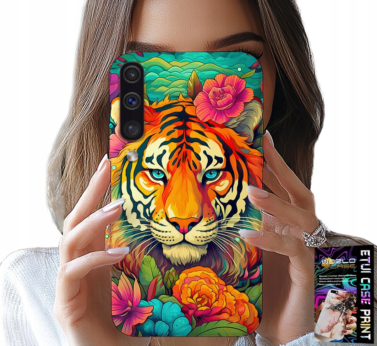 HOESJE VOOR SAMSUNG GALAXY A70 - DIERENPATROON TIJGERHOESJE