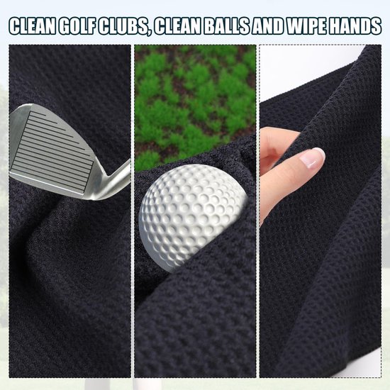 Ronte - Golfhanddoek 40x40cm met Magneet - Absorberend en Herbruikbaar - Buitensportclub Accessoire voor Golf - Heren en Dames van Ronte — afbeelding 5