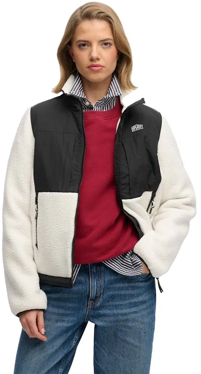 Superdry Hybrid Trekker Fleece Jas 2XL Vrouw Creme