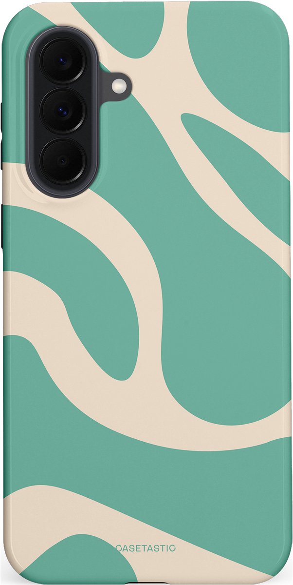 Casetastic Hoesje Geschikt voor Samsung Galaxy A37 - Stijlvolle Beschermende Duo-layer Case - Zand Groene Vlaktes