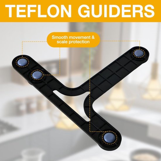 Keukenmachine Schuifplank - Glijplank Accessoire - Makkelijk Verplaatsen - Met Teflon Glijders - 2 Stuks - Zwart van Merkloos — afbeelding 3