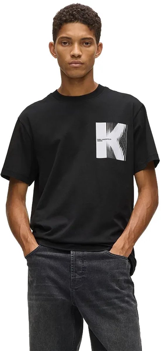 Karl Lagerfeld Jeans B1m17066 T-shirt Met Korte Mouwen Zwart XL Man