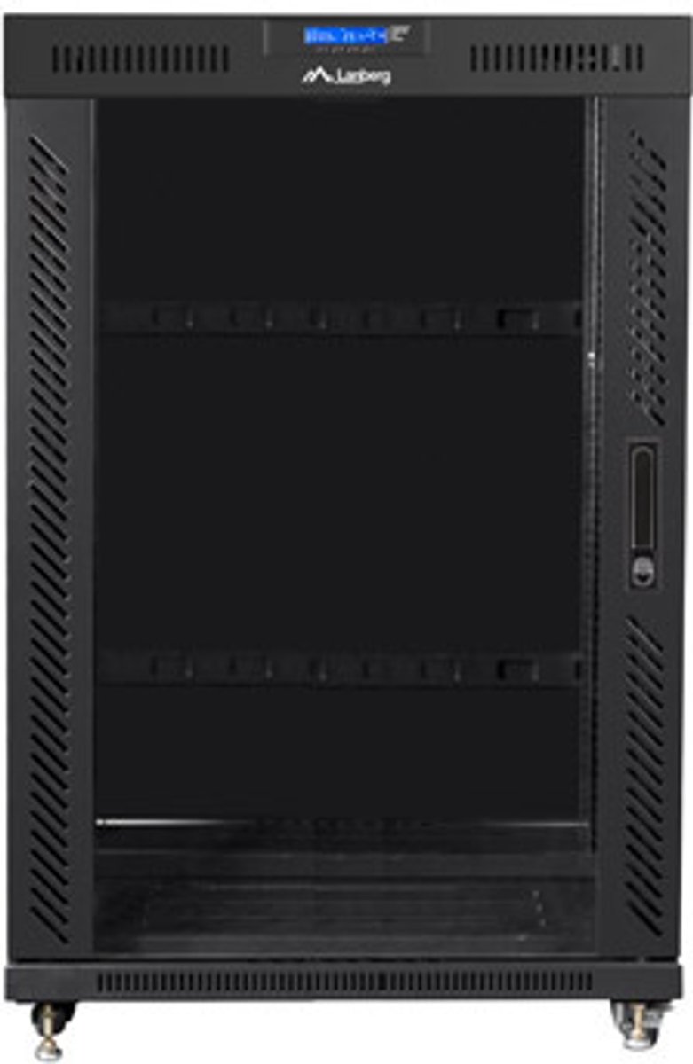 Lanberg FF01-8022-12BL rack 22U Vrijstaande rek Zwart