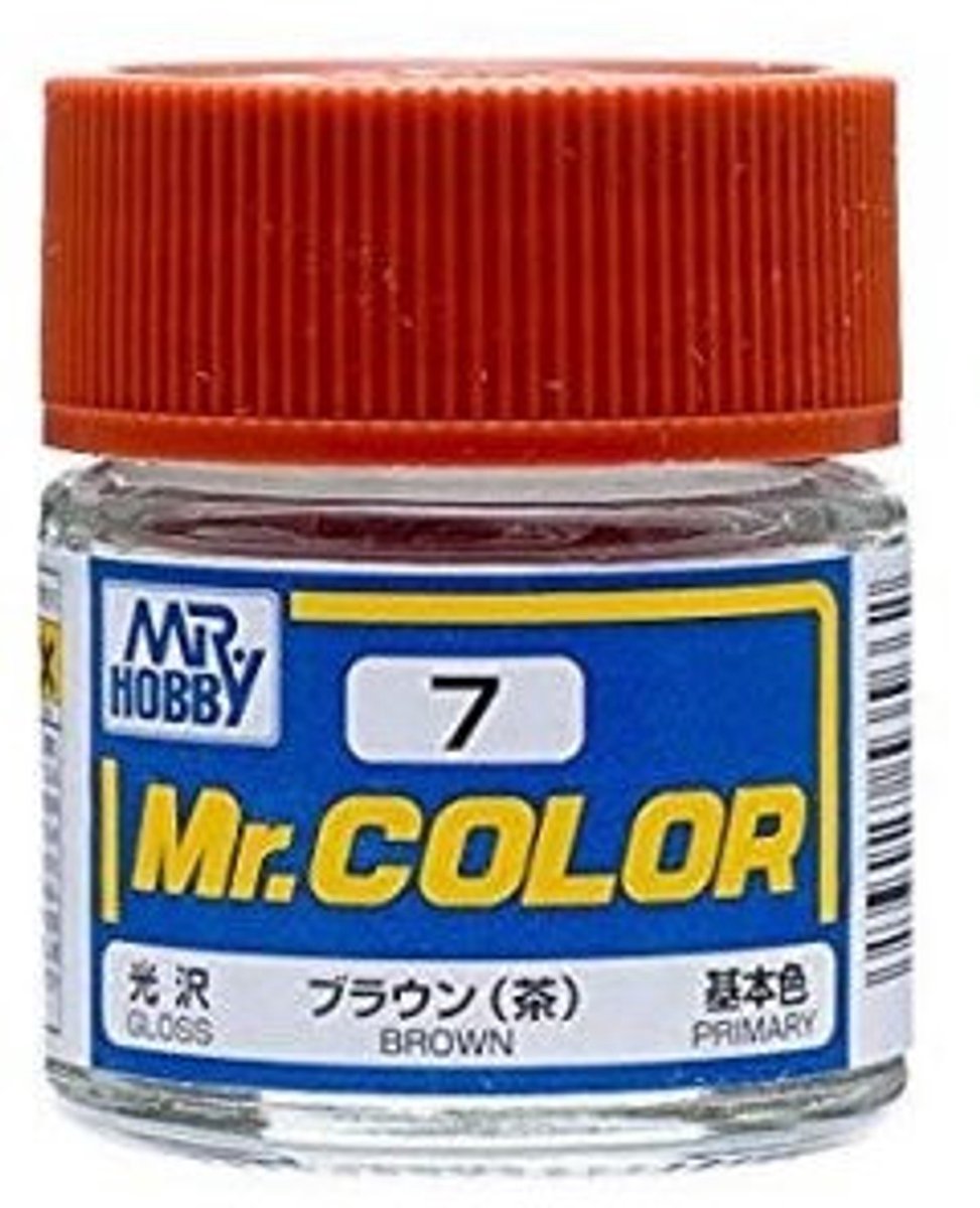Gunze Mr. Hobby C-007 - Mr. Color 10 ml Brown - Lacquer Modelbouwverf