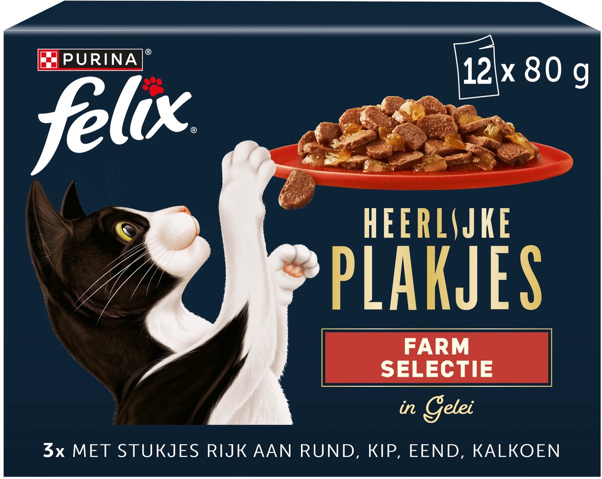 Felix FELIX Heerlijke plakjes Farm selectie - Rund - 12 x 80g