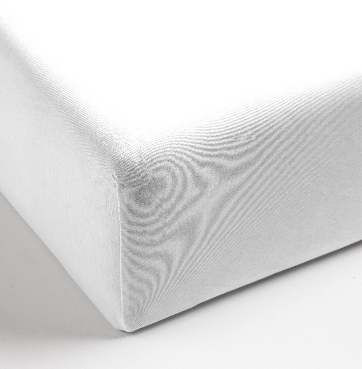 Mistral Home - HOESLAKEN - katoensatijn - 140 x 200 x 30 cm - tweepersoons - effen kleur - wit