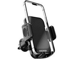 Wegman Telefoonhouder Auto Ventilatierooster - Muurvast & Trillingsvrij - Autohouder voor Ventilatie Luchtrooster - Telefoonhouders Auto - GSM Mobiel Houder - Auto Accessories - Zwart