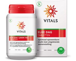 Vitals Elke Dag - 30 tabletten - multivitamine. Optimaal opneembare multi met een uitgekiende samenstelling.