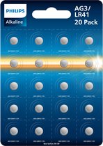 Philips Alkaline LR41 1.5V 20-blister (AG3)