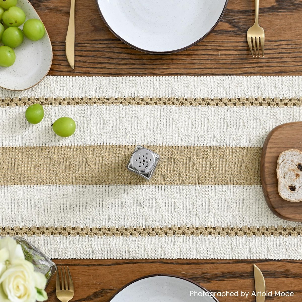 Jute Tafelloper - Rustieke Loper - Eettafel Decoratie - Machinewasbaar - 30x183cm - Bruin