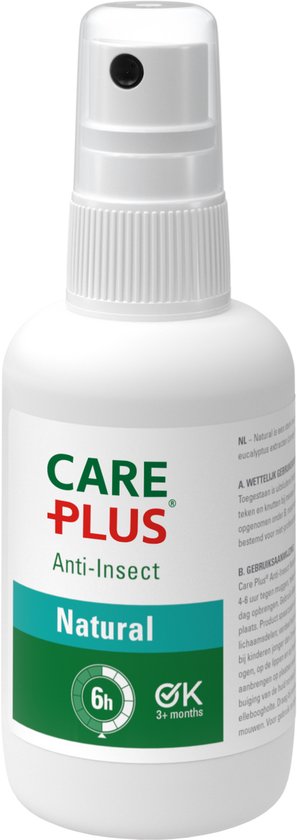 Care Plus Anti-Insect Natural Spray, 60 ML - muggenspray - natuurlijk