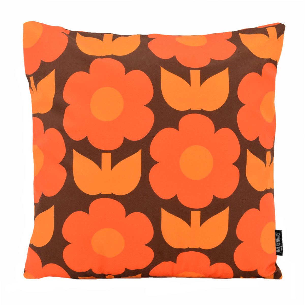 Gek op Kussens! Sierkussen Retro Style #6 | 45 x 45 cm | Katoen/Polyester Oranje Bruin