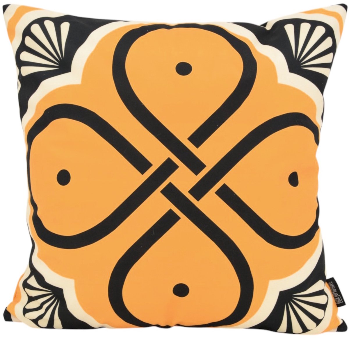 Gek op Kussens! Sierkussen Ornament Tile #5 | 45 x 45 cm | Katoen/Polyester geel