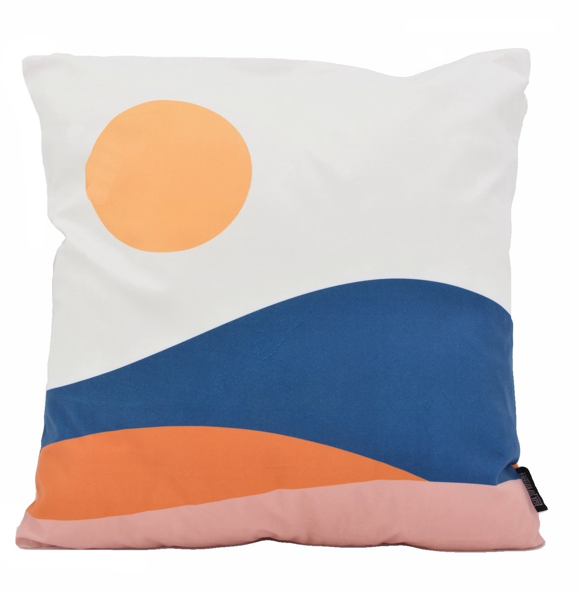 Gek op Kussens! Sierkussen Rising Sun | 45 x 45 cm | Katoen/Polyester wit-blauw