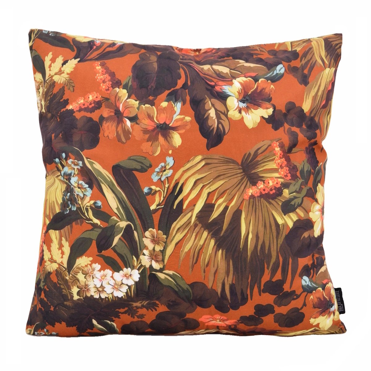 Gek op Kussens! Sierkussen Floral Leafs | 45 x 45 cm | Katoen/Polyester Bruin