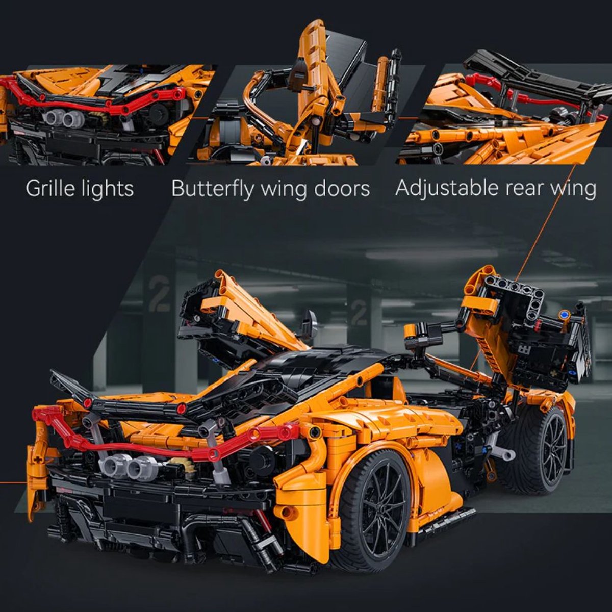 CadaBricks C61513W Assassin XR mega bouwset | City fast champions adventure | Creator and classic motor bouwpakket | Technic speelgoed ideas voor volwassenen | Icons furious speed f1 auto geschikt voor Lego | Technische bouwdoos met 3617 bloks — afbeelding 4