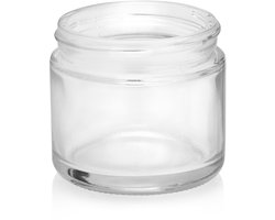 TopWosk - Glazen Pot voor Kaarsen - 60 ml - Transparant - 52,4 mm Hoogte