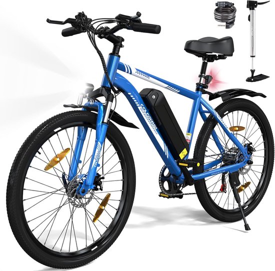 Colorway Elektrische Fiets BK15 - Trendy 26Inch Mountain EBike met Afneembare 36V 15Ah Lithium Batterij - City Commuter E-Bike met 250W Motor - 7 Versnellingen - IP54 Waterdicht