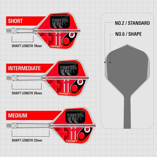 Target K-Flex Press Start NO6 - Dart Flights van Merkloos — afbeelding 4