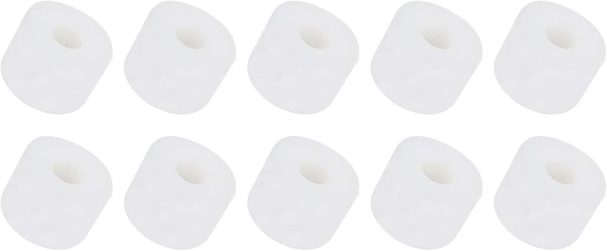 Kunststof Afstandhouders - Isolatieschijven - Apparaten Monteren - Zonder Schroefdraad - 14x10mm - Wit
