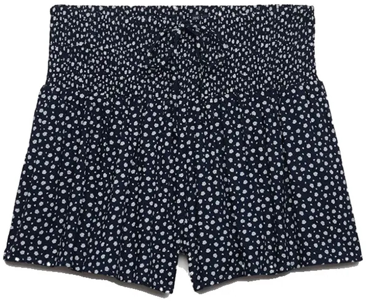Superdry Bedrukte Mini Smocked Shorts Dames Korte broeken Marineblauw