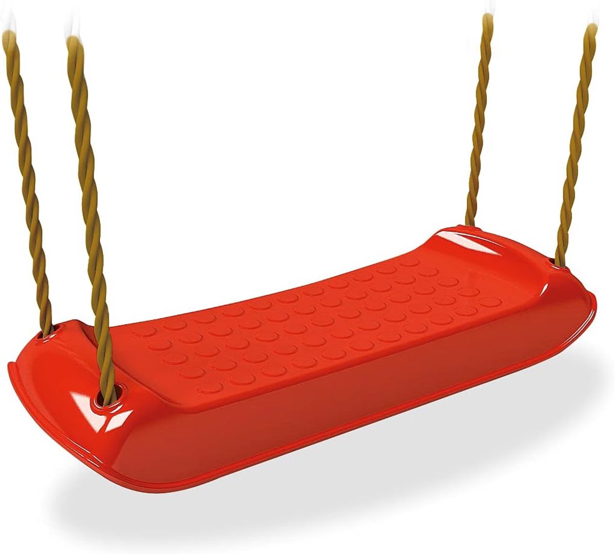 Tuin Schommelzitje - Klimframe Zitting - Buiten Spelen - Inclusief Verstelbare Touwen - 60 Kilogram Max - Rood
