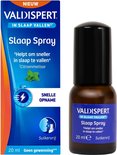 Valdispert Slaap Spray: blauwe doos met oranje accenten, met flesje slaap spray. Suikervrij, 20 ml.