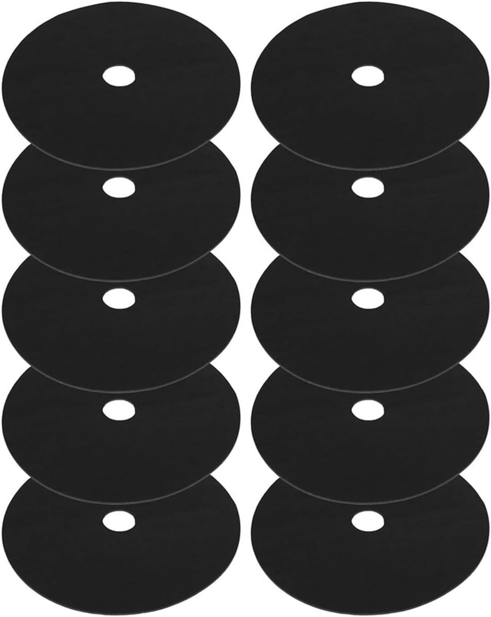 Boommulch Matten - Onkruidbarrière Stof - Wortel Bescherming - Herbruikbaar Ademend Materiaal - 16.5 Inch Diameter - Zwart